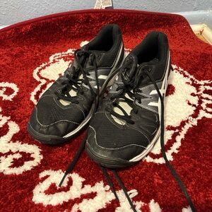 Asics Black and White Volleyball Shoes